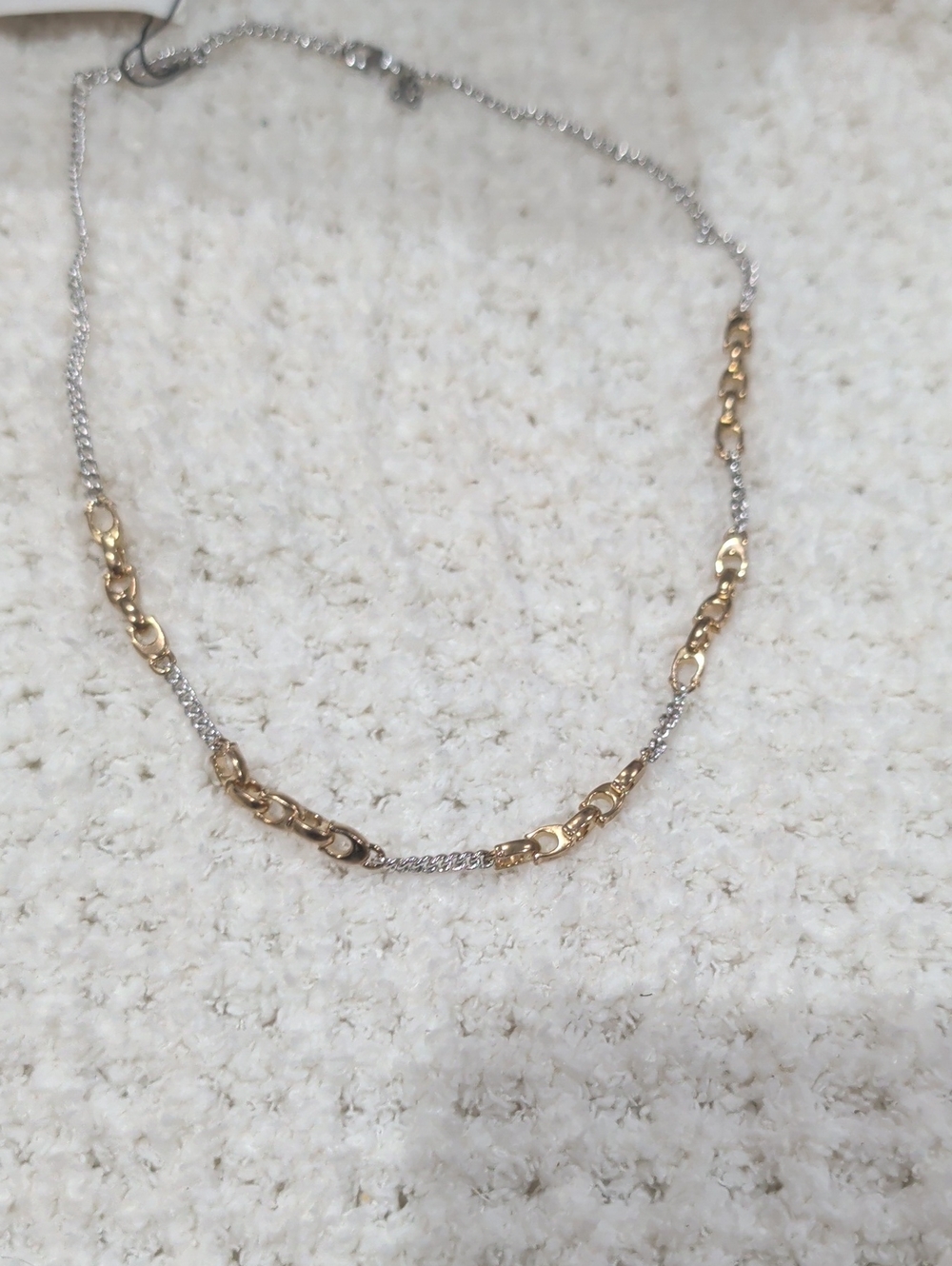COACH Signature Mixed Chain Necklace Gold & Silver